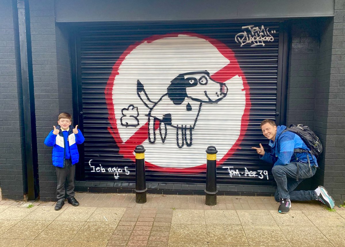 danieldaviesRPL's tweet photo. The final artwork designed by Seb aged 5, painted by @TomBlackfordArt aged 39, destroyed by RightWay. 
Some of the most photographed art has been painted over in magnolia. RightWay will bring nothing to NewBrighton &amp;the fact that we got stung along by WBC is a disgrace #WrongWay https://t.co/Fav9XomQRq
