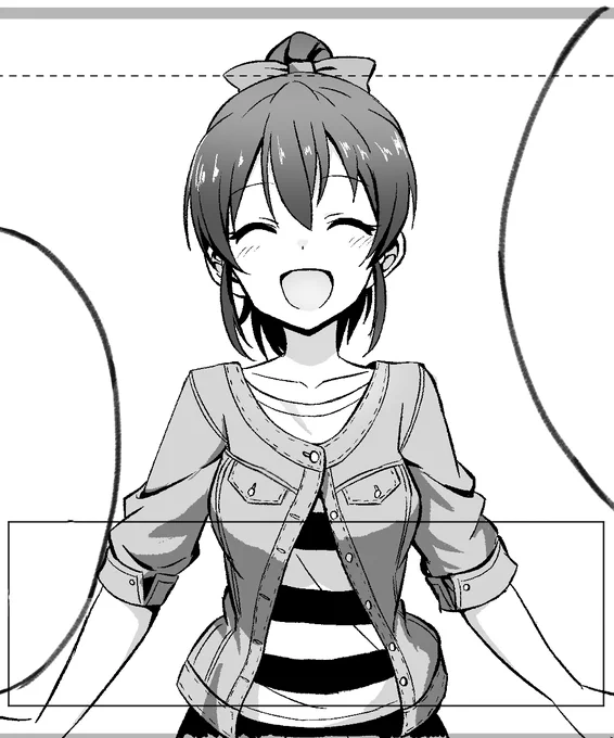 ペン入れして試しに色置いたら漫画家っぽい仕上がりでテンション上がってる 