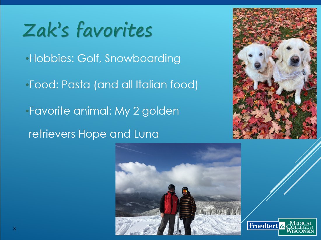 About the residents: Meet Zak, one of our Acute Care PGY1 Residents!