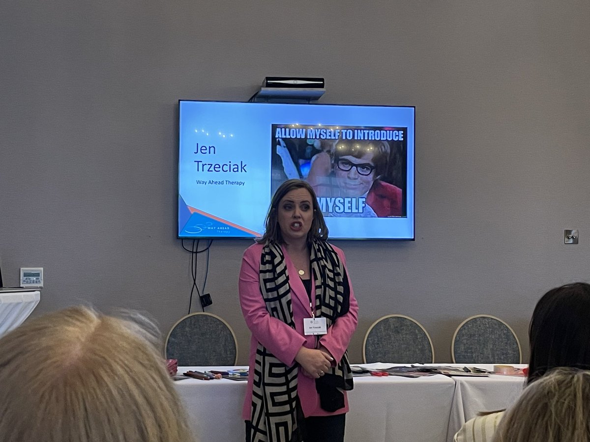 YanlinLiu17's tweet photo. Jen Trzeciak give a workshop about Supporting practitioners through the “How to set up in Occupational Therapy private practice” workshop 📢 at #AOTI2023 https://t.co/cFSYENk6ae