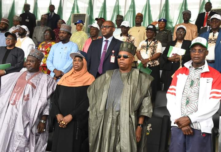 TeamKashim's tweet photo. Vice President Kashim Shettima at the 2023 World Teachers Day at Eagle Square in Abuja.

Thursday 5th October, 2023. https://t.co/bYx2qbrldb