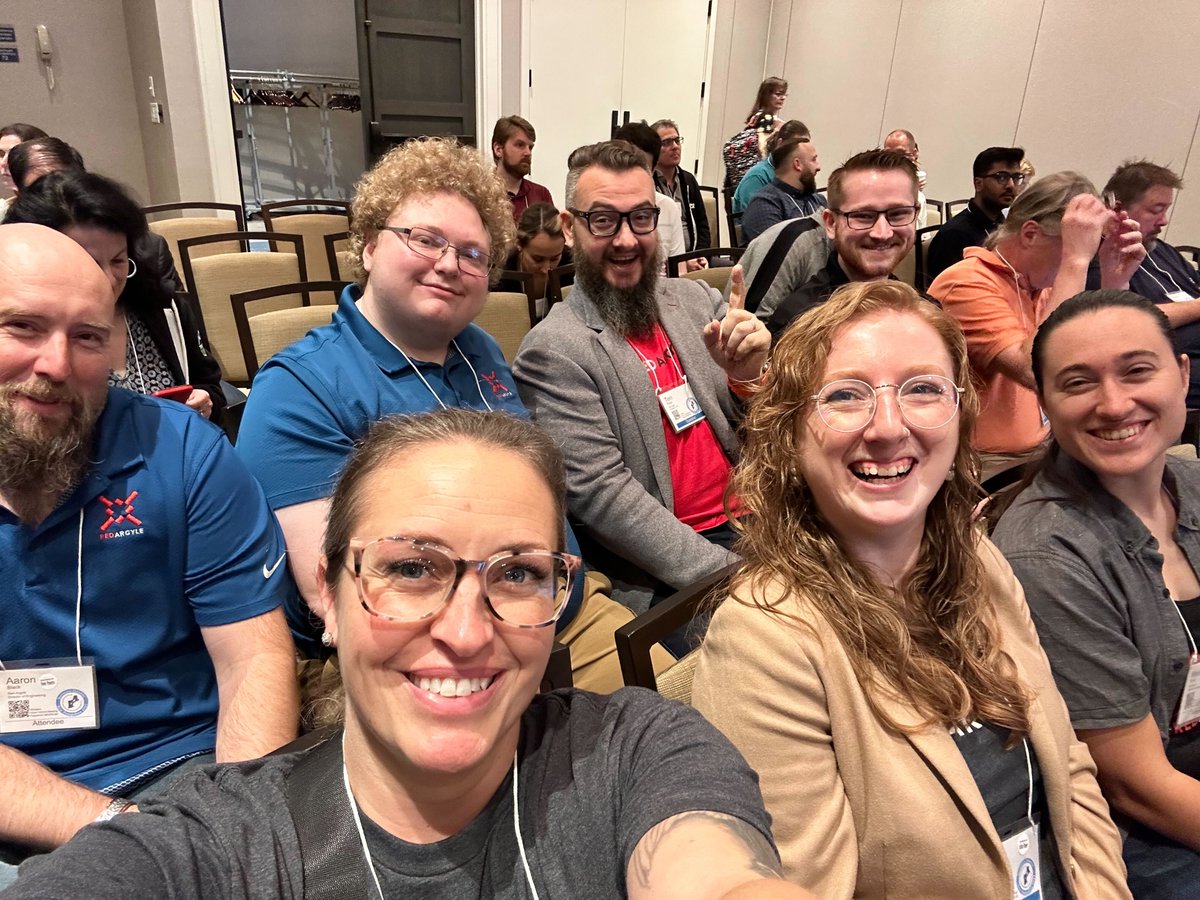 Hello for <a href="/NEDreamin/">Northeast Dreamin'</a>! Argylers in the house and ready for a great two days 🎉 

📷: Argyler group selfie. Photo credit: Candace D., Engineering Manager at Red Argyle.

#NEDream #NED23 #AwesomeAdmin #TheArgylersAreComing
