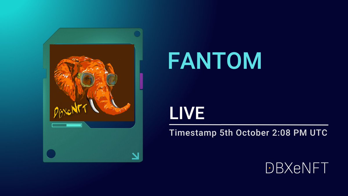 DBXeNFT's tweet photo. #DBXeNFT is now live on #Fantom🎉

📌DBXENFT FACTORY 0x4bD737C3104100d175d0b3B8F17d095f2718faC0

📌DBXENFT 
0x00261A16442bc063573D2CBb0B5f398f9e1e14B9
Daily cycle refresh ⏰02:08:55 PM UTC https://t.co/0crQ3Xjg0g