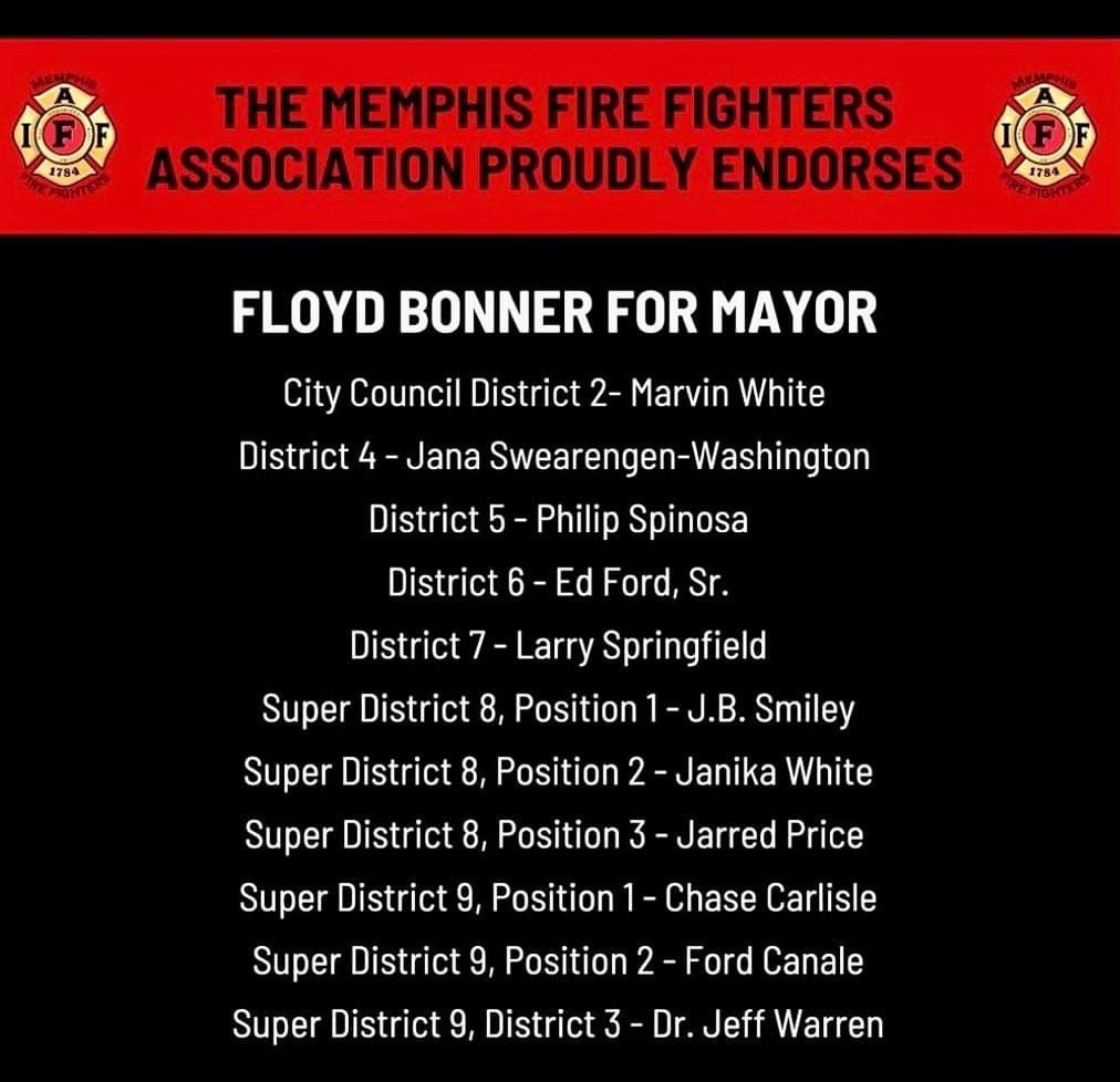 mffa1784's tweet photo. It’s Election Day in Memphis! Exercise your right to vote for those support public safety! #vote901 https://t.co/UEM5VdvHdF