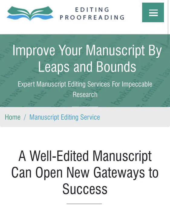 📍الكثير يعاني من رفض بحثه من قبل المجلات العلميه !!  

هذا الموقع يساعدك على تعديل وصياغة بحثك من حيث اللغه وشروط المجلات من بداية التقديم على المجله الى قبولها. 

From Editing Your Journal Manuscript to Manuscript Publication Service

editingproofreading.in/manuscript-edi…
#أفكار_البحثية