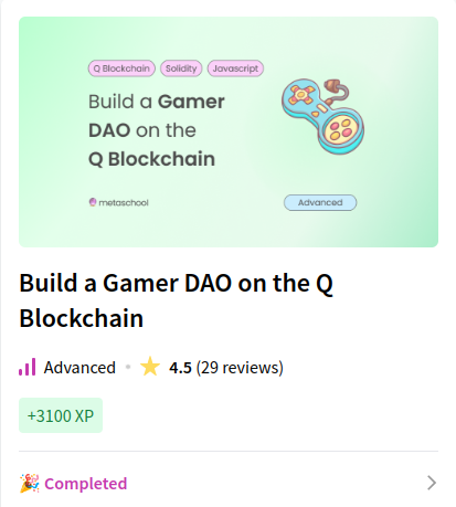 Gethsun1's tweet photo. π Excited to announce I've won the #Metaschool Q Course Prizepot! Thanks to @0xmetaschool for the deep dive into @Qblockchain
Wins: π° Part of 6000 USDC! πͺ Share of 3K Q tokens! π¨ Exclusive NFT! πΌοΈ Q blockchain NFT!
Dive into #Web3 with them!
#MetaschoolWinner #QBlockchain https://t.co/Vbcvnfw4Ei