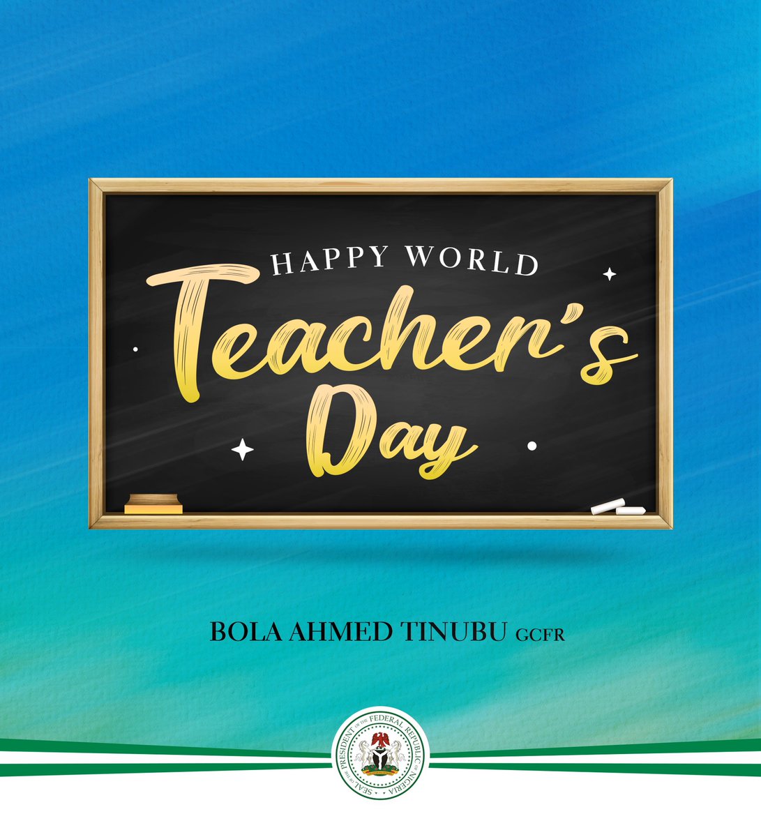 I believe that there’s no vehicle that can transport you to your destination as safely as education. It is the reason every child, regardless of their background, awaits a future of vast possibilities.

As we celebrate Nigerian teachers on this year’s World Teacher’s Day, I would