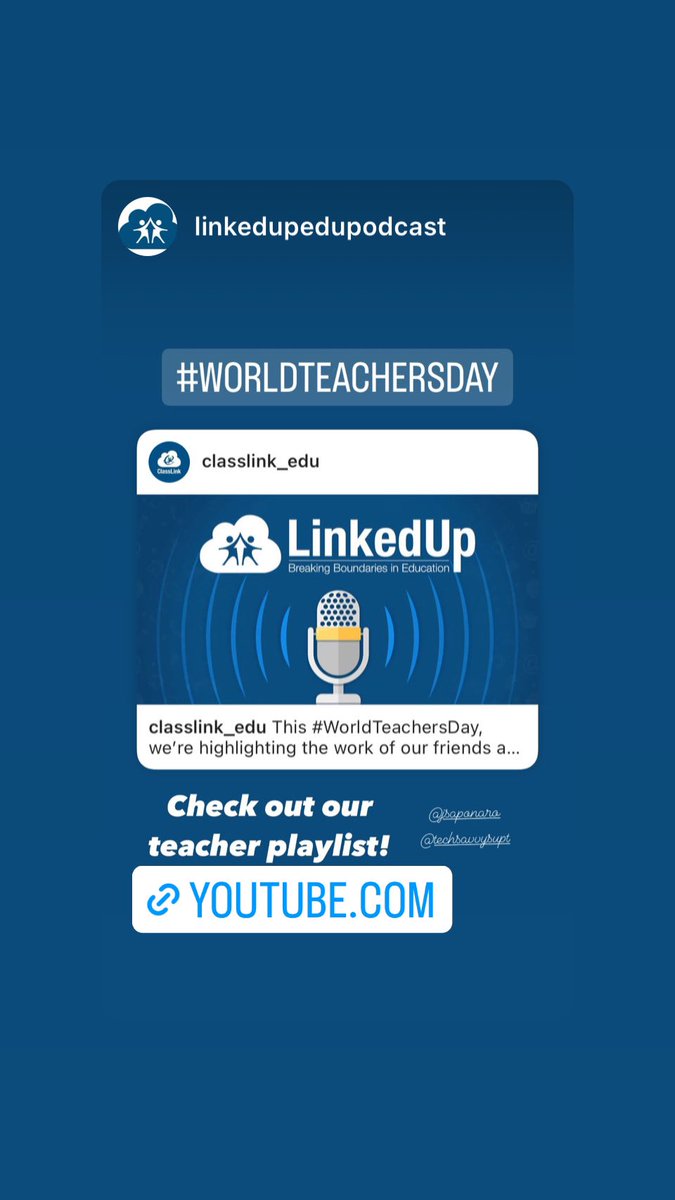 Happy #WorldTeacherDay ! Check out our #playlist of #podcast episodes, featuring #teachers and the phenomenal work that they do! youtube.com/playlist?list=…