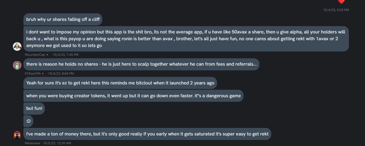 cagyjan1's tweet image. Lmao this is why I don't believe in this socialfi.

I bust my ass everyday for this industry and all my alpha is free, dump my shares to the floor. 

This is vicious cycle, I don't owe anyone anything.