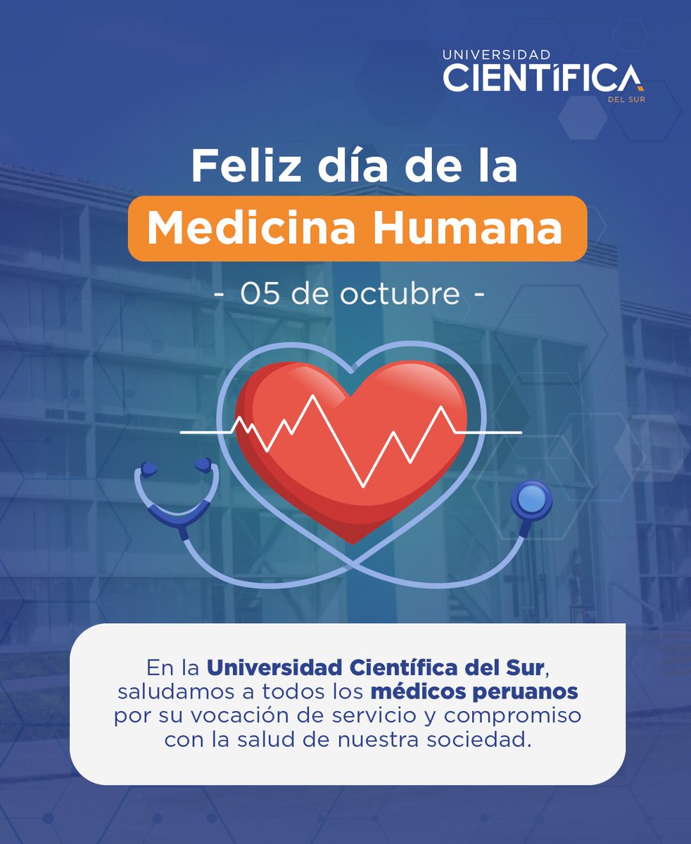 deicidavila's tweet photo. La Carrera de Medicina Humana de la @cientifica_sur saluda a todos los médicos peruanos por su vocación de servicio y compromiso con la salud de nuestra sociedad 🩺
#MedicinaHumana
#OrgulloCientifica 🌟 https://t.co/kYAo2fGs3T