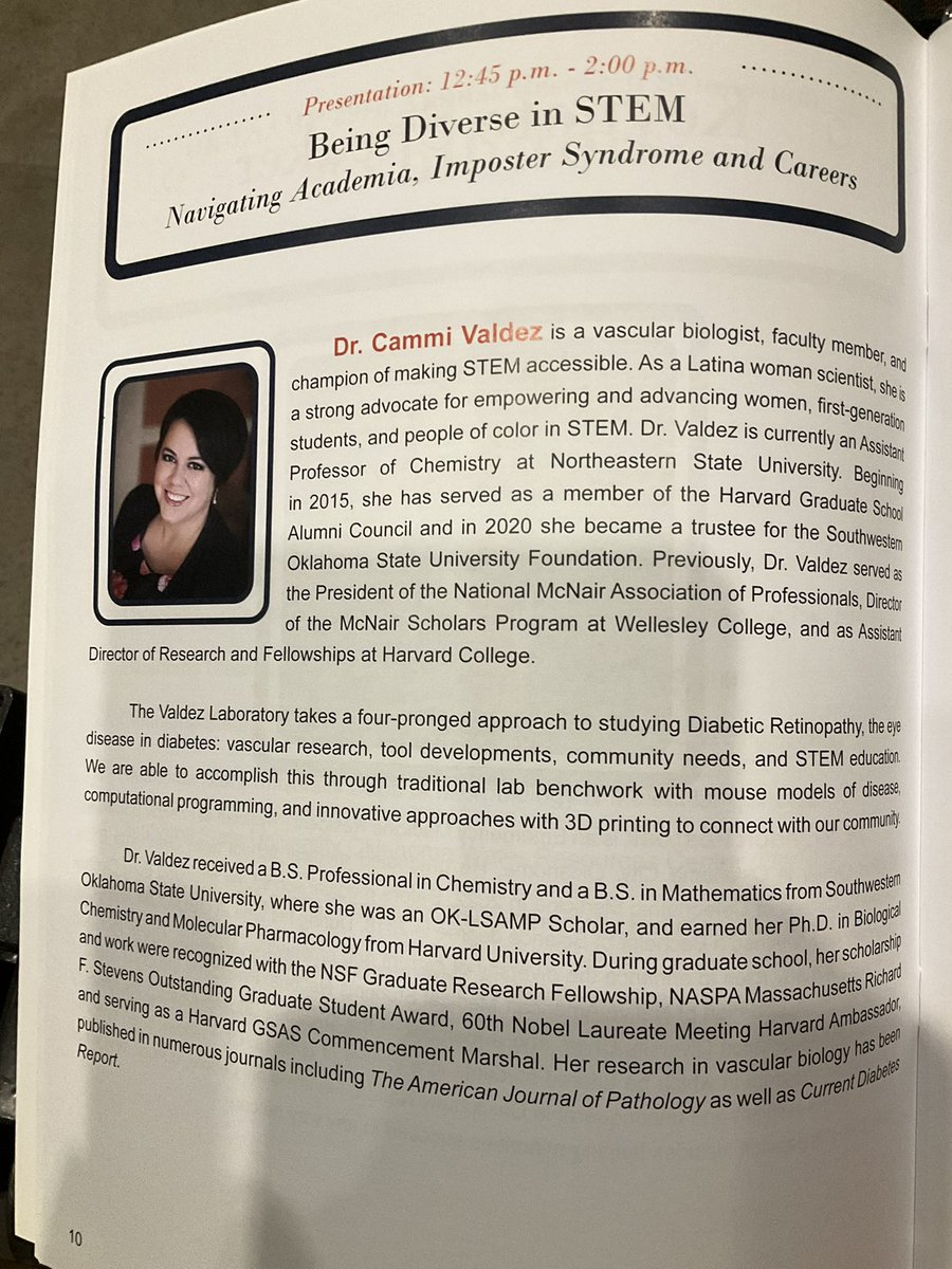 DrCammiValdez's tweet photo. Loved presenting on “Being Diverse in STEM: Navigating Academia, Imposter Syndrome, and Careers” at 29th Annual OK-LSAMP Research Symposium @okstate ! #lsamp @OKLSAMP #oklsamp #diversityinstem #latinainstem #womaninstem #mentoring #mentoringmatters #valdezlab #fightingblindness https://t.co/yUSpZaDYKt