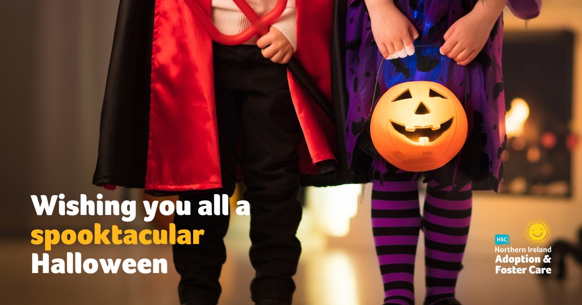 Happy Halloween from everyone at HSC NI Adoption & Foster Care. 🎃🕸👻 May your treats be many and your tricks be few.