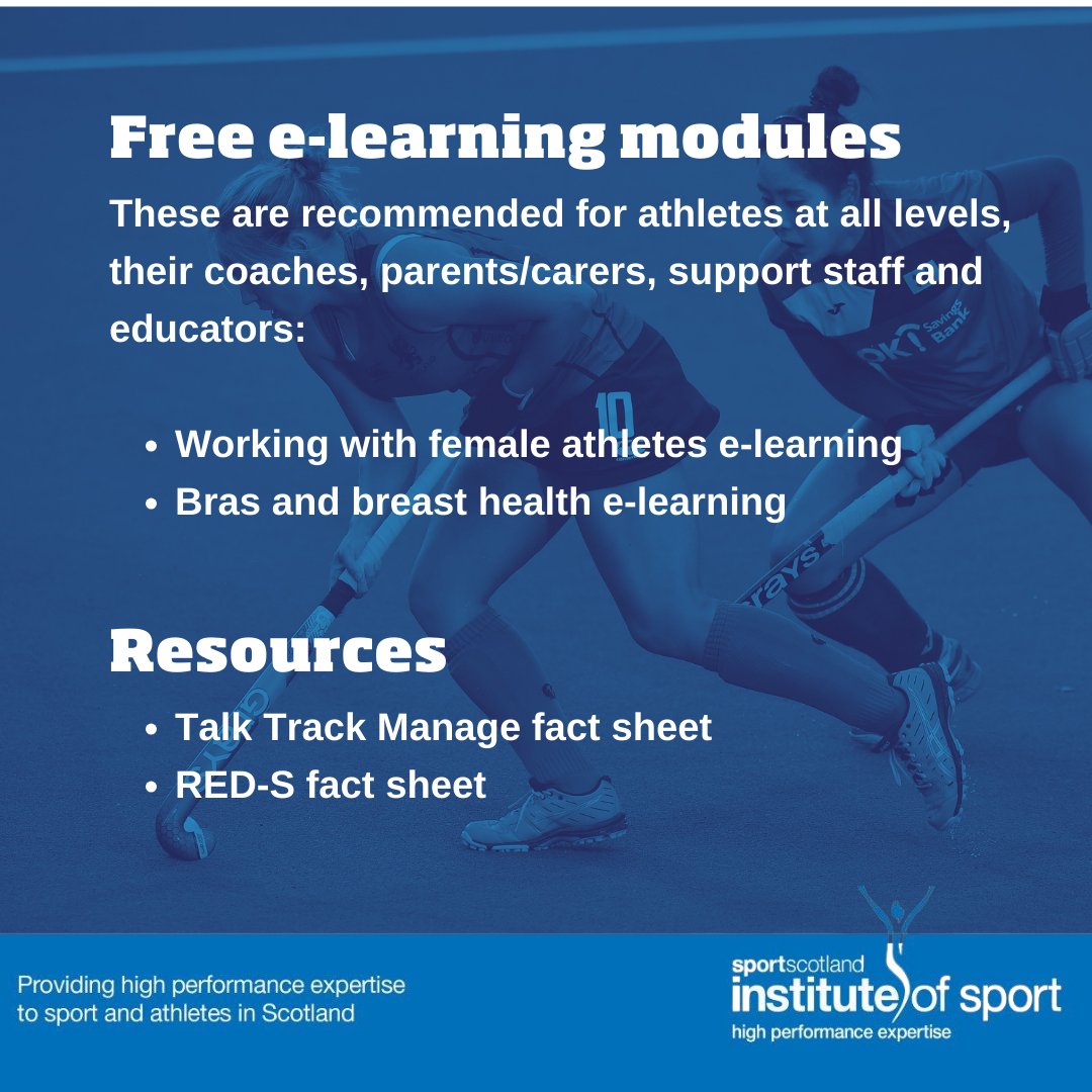 This Scottish Women &amp; Girls in Sport Week, we're encouraging everyone involved in sport to learn more about female athlete health.

These free e-learning modules and resources have been developed by the sportscotland institute of sport ⬇️

learning.sportscotland.org.uk/catalog?pagena…

#SheCanSheWill