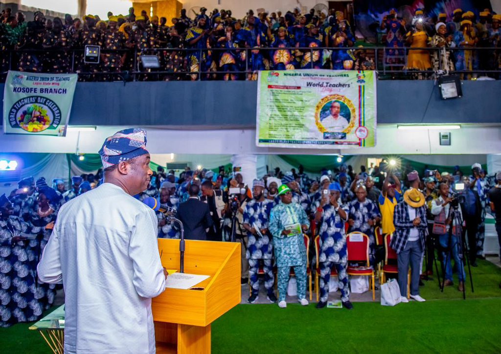 Today, I celebrated with the amazing teachers of Lagos State at the 2023 World Teachers Day Celebration with the theme: “The Teachers we need for the Education we want: The Global Imperative to Reverse Teachers’ Shortage”.