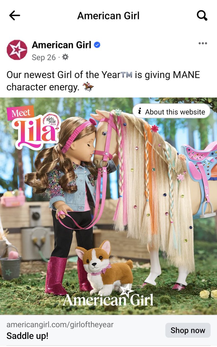 Tigrgrl52's tweet photo. Well, it took 25 years, but Mattel's Barbification of American Girl has reached its full potential. 🤢 #AmericanGirl #Barbie #plastic #why https://t.co/u0378OeZsM