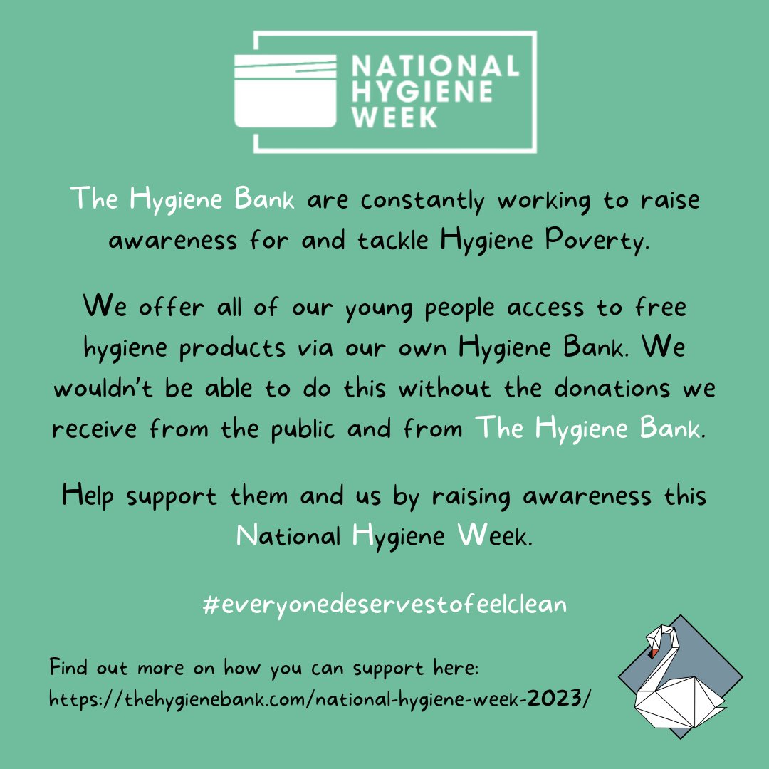 This week is National Hygiene Week!
Due to the cost of living crisis we have seen a huge increase in the use of our hygiene bank which is open for our young people at every session and is free to use
#nationalhygieneweek 
#hygienebank #supportingyoungpeople