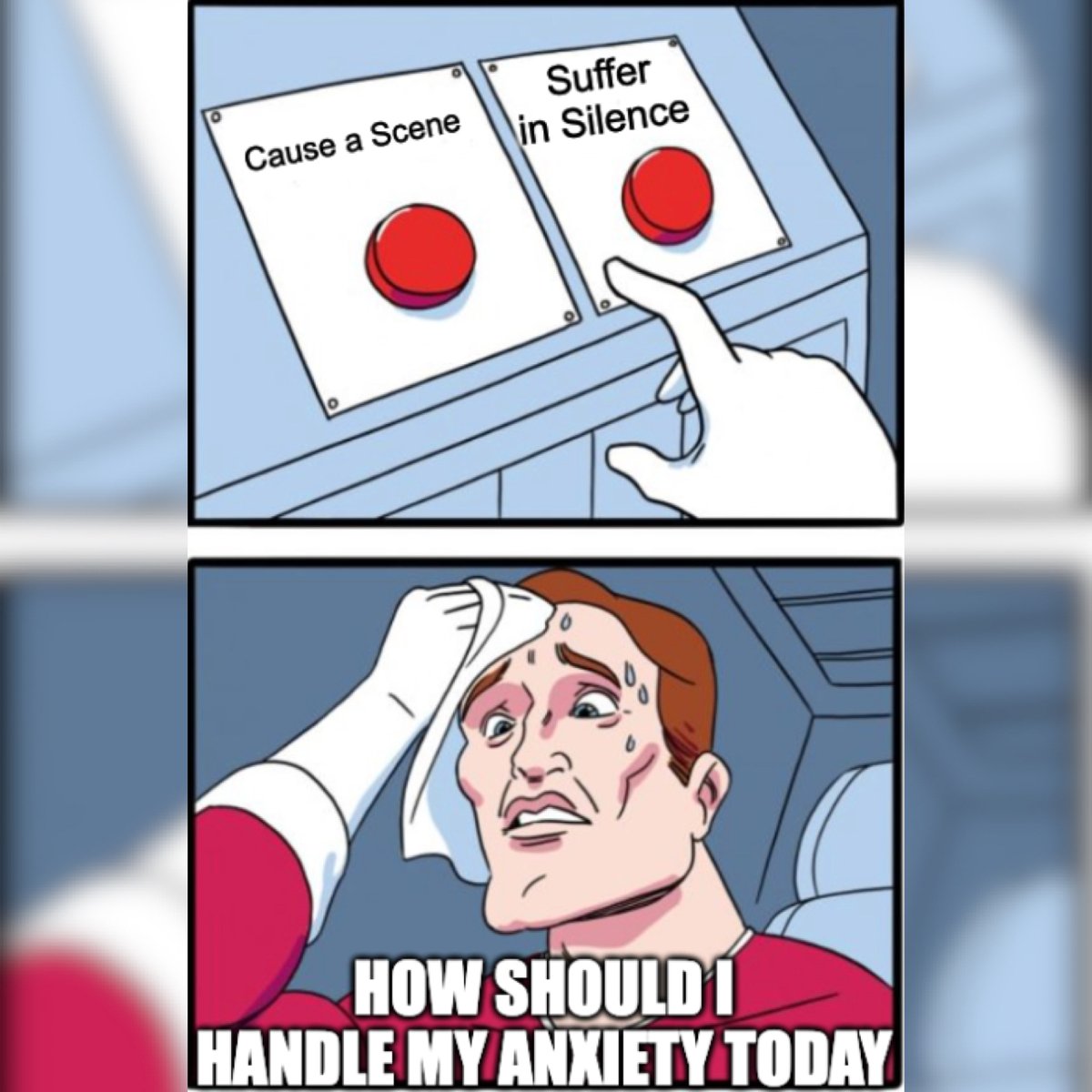 SLYmental's tweet photo. Which button do you normally choose? 😰

#peoplepleaser #mentalhealth #mentalhealthsupport #mentalhealthrecovery #mentalhealthwarrior #mentalhealthtips #mensmentalhealth #mentalhealthstigma #mentalhealthjourney https://t.co/IwWY5eKx8F