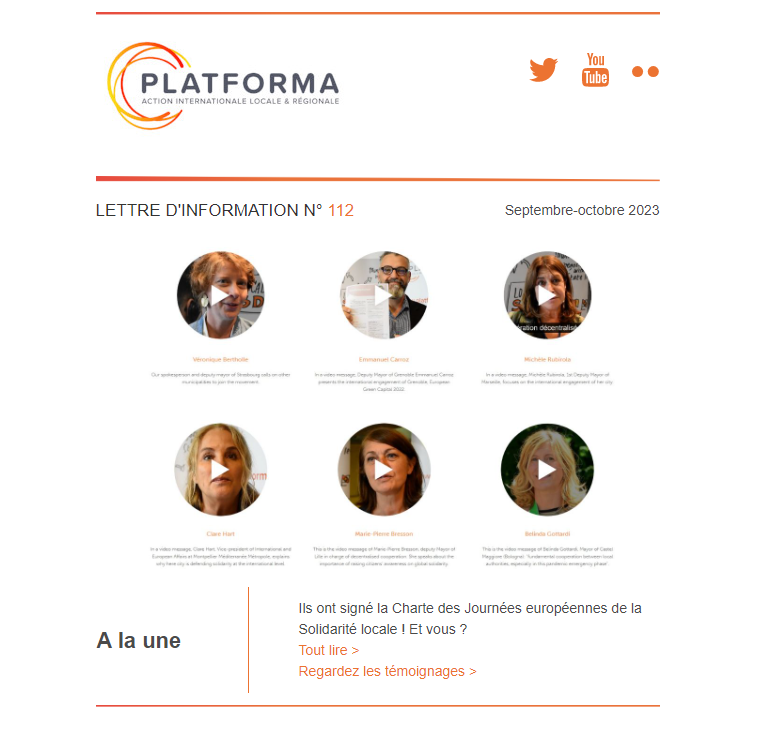 Platforma4Dev's tweet image. ‼️ Découvrez les dernières actualités de notre coalition pan-européenne !

#SDGActionWeekend
#RencontresAICT2023
#UnivEurope
#PFDGlobal
#LocalSolidarityDays
#CLGC2023
#DignityinEurope
#localgov 
#collterr 
...

👉mailchi.mp/7ed6d95f47d1/d…]