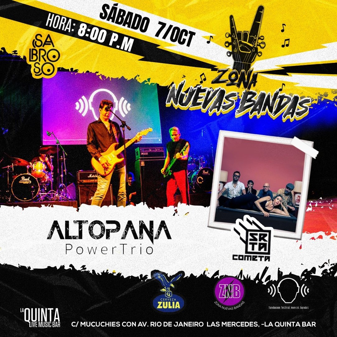 Este sábado 7 de octubre comenzamos con un repaso de lo más destacado de la movida pop rock local del 2023. Zona Nuevas Bandas, todos los sábado, 7pm en <a href="/laQuintabart/">La Quinta Bar Live Music Bar</a> <a href="/CervezaZulia/">Cerveza Zulia</a>