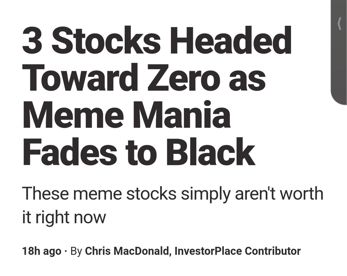 CorrupdateNews's tweet image. Hey @CEOAdam 

@InvestorPlace says #AMC $AMC is going to zero

What say you?

#ShortAndDistort
#FundPartners
@SECEnfDirector @FINRA @CFTC @DOJCrimDiv @AMCTheatres @Thomas_james_1 @AMCbiggums @BAMinvestor