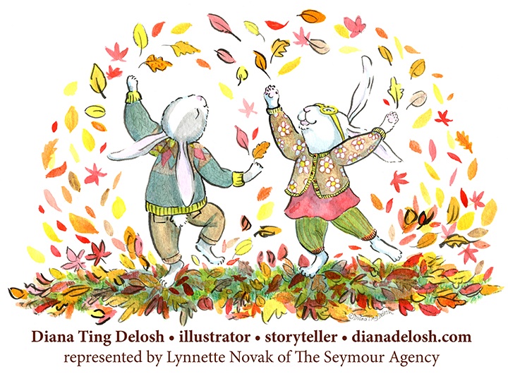 Happy October #KidLitArtPostcard Day! My dream project is a #picturebook w/ #bunnies ! Also interested in Cover & B&W art for MG. Rep'd by @Lynnette_Novak Portfolio: dianadelosh.com #illustrator #kidlitart