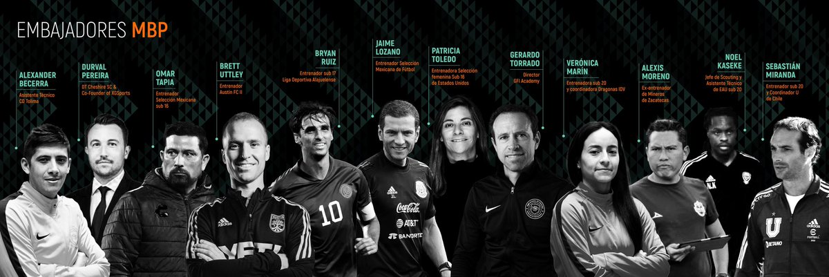 📣 EMBAJADORES MBP ⚽️

Nuestra misión siempre ha sido compartir el conocimiento para crear mejores profesionales, mejores jugadores y mejores personas. Por eso, hoy presentamos a 12 embajadores, de varios países diferentes, que nos ayudarán a liderar este proyecto con el objetivo