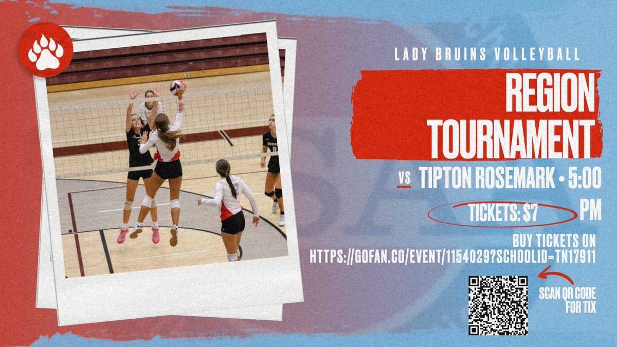 It's a big day on campus for our Lady Bruins 🏐and ⚽️teams! 

Come support these amazing young ladies as they compete in the regional tournaments.

Volleyball vs TRA@5pm
Soccer vs Northpoint@6pm

Tickets may be purchased through GoFan or at the gate!

LETS GO LADY BRUINS! ⚽️🐻🏐