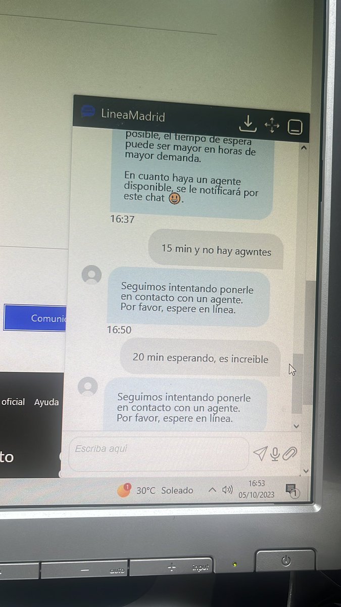 djchencho_dream's tweet photo. @Lineamadrid o tienen ustedes mucho trabajo o hay falta de personal. Llevo 20 min esperando y nadie atiende. https://t.co/y0S8l0xYX4