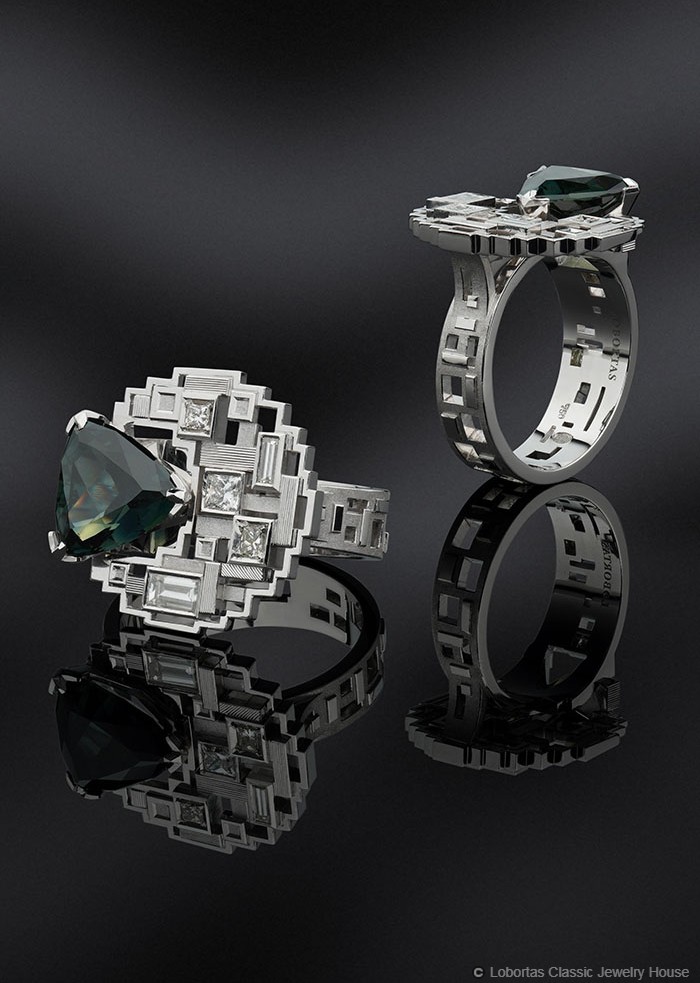 Lobortas's tweet photo. This magnificent #Contemporary #ring with #diamonds features an impressive green #sapphire waiting for you to wear out for a #business meeting, cocktail #party, or #opera. https://t.co/B4kl7REKkN https://t.co/zA8EtTIvZx