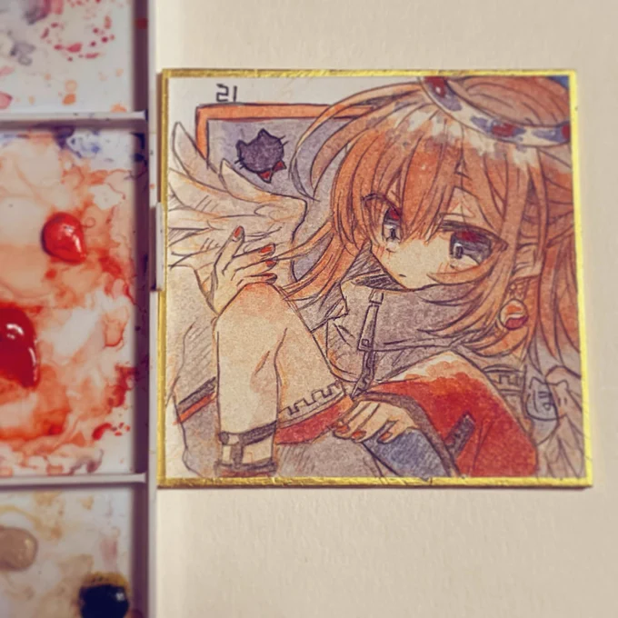 21日目はめーくん(瑪瑙)
食べ物はなし。
天使の日が昨日って知って今日急いで描きました。
 #水彩強化マラソン2023 