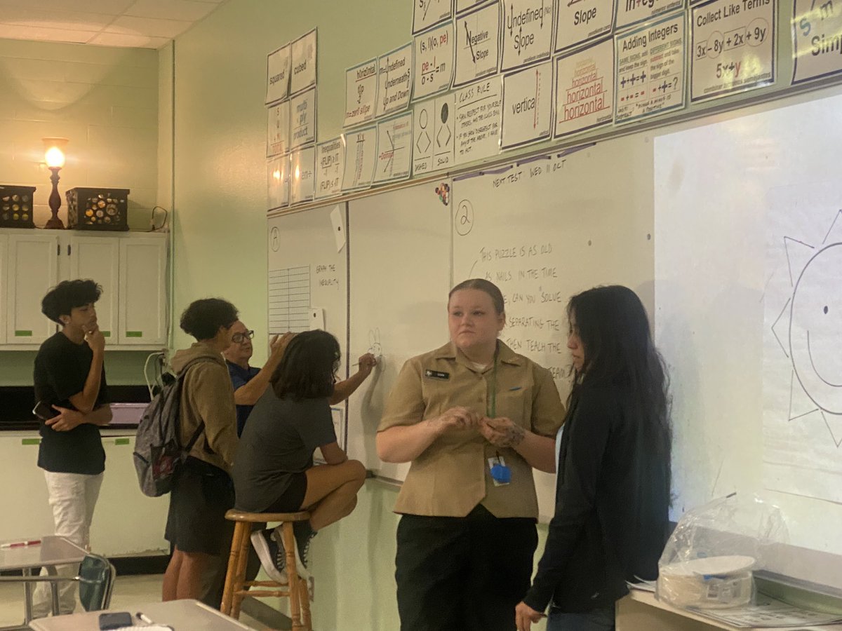 AmberLadd15's tweet photo. Showcasing math stations at RFHS!  Great collaboration, feedback, and co-teaching going on! #RFHSShowcaseDay https://t.co/UK8zRPOmvJ