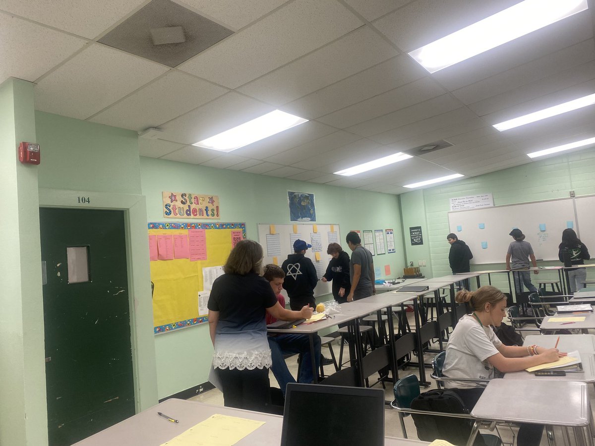 AmberLadd15's tweet photo. Showcasing math stations at RFHS!  Great collaboration, feedback, and co-teaching going on! #RFHSShowcaseDay https://t.co/UK8zRPOmvJ