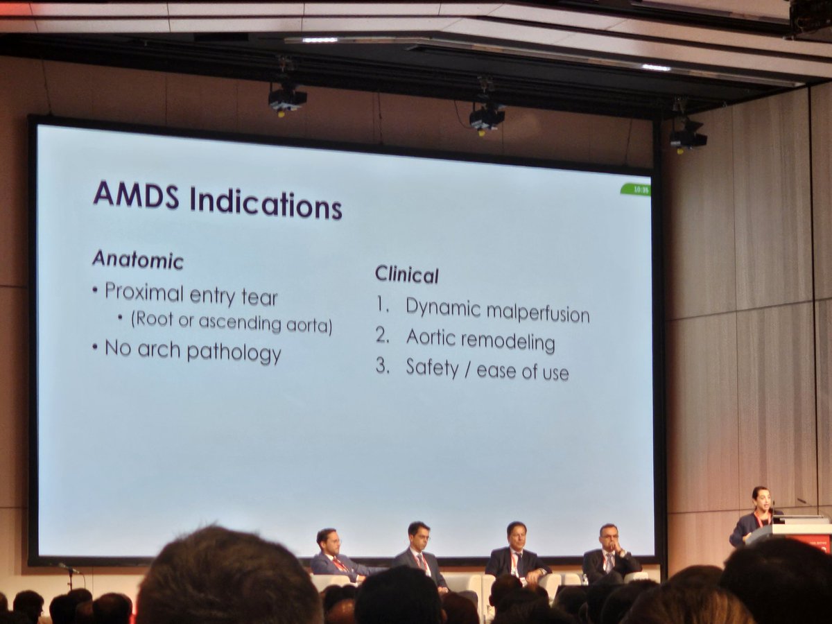 DVervoort94's tweet photo. "You need careful review of a high-quality CTA [to determine suitability for AMDS]."

A PACKED room for Dr. @OuzounianMD @PMunkCardiacCtr @UofTCVsurgery talk on "Stent-Based Treatment of the Dissected Aortic Arch," discussing #AMDS (contra-)indications &amp; DARTS trial.

#EACTS2023 https://t.co/vZxOgsY4aY