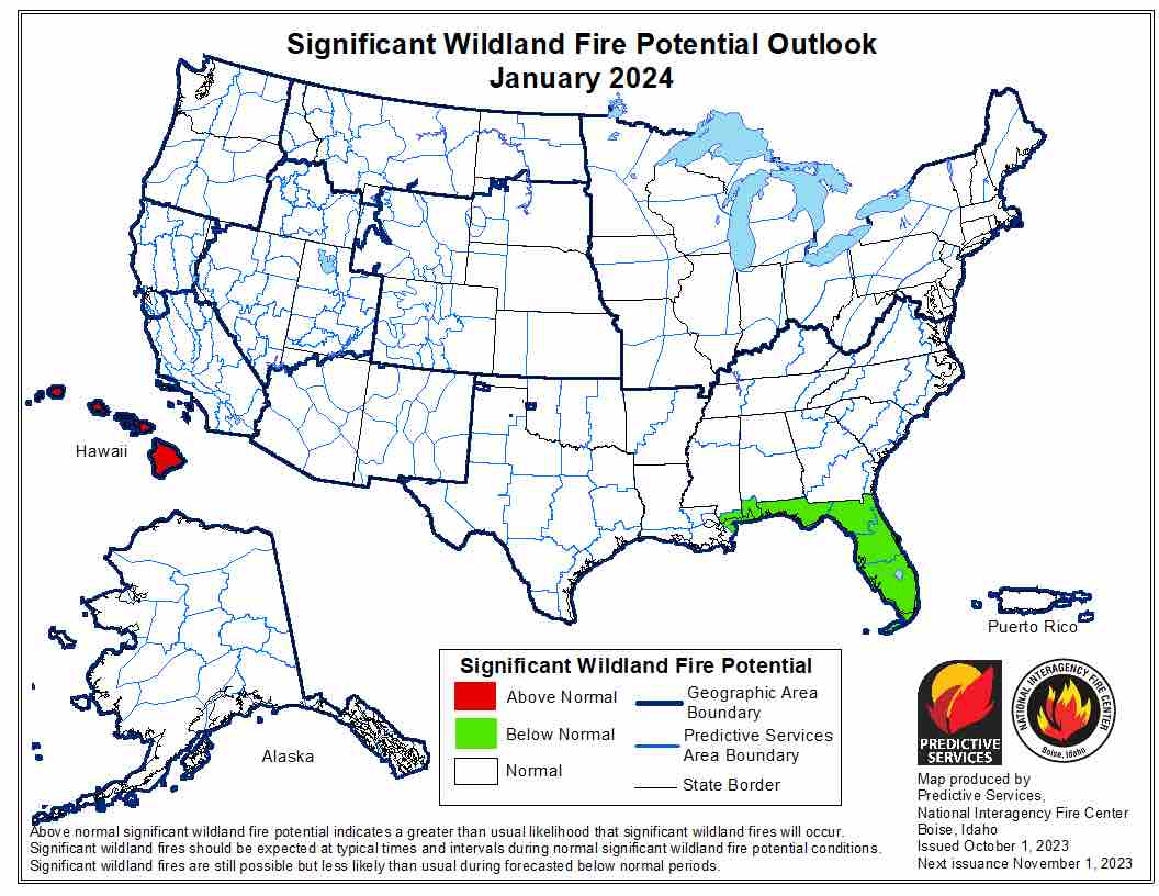 BLMFire's tweet image. Check out the latest #WildlandFireOutlook! Available on the National Interagency Coordination Center webpage under Predictive Services --&amp;gt;  nifc.gov/nicc/predictiv….                        #FireYear2023 #PredictiveServices