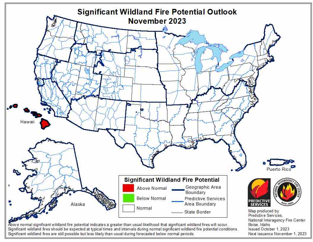 BLMFire's tweet image. Check out the latest #WildlandFireOutlook! Available on the National Interagency Coordination Center webpage under Predictive Services --&amp;gt;  nifc.gov/nicc/predictiv….                        #FireYear2023 #PredictiveServices