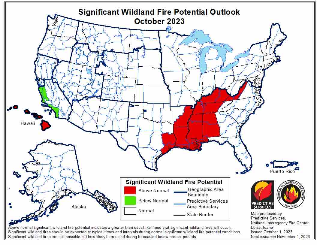 BLMFire's tweet image. Check out the latest #WildlandFireOutlook! Available on the National Interagency Coordination Center webpage under Predictive Services --&amp;gt;  nifc.gov/nicc/predictiv….                        #FireYear2023 #PredictiveServices