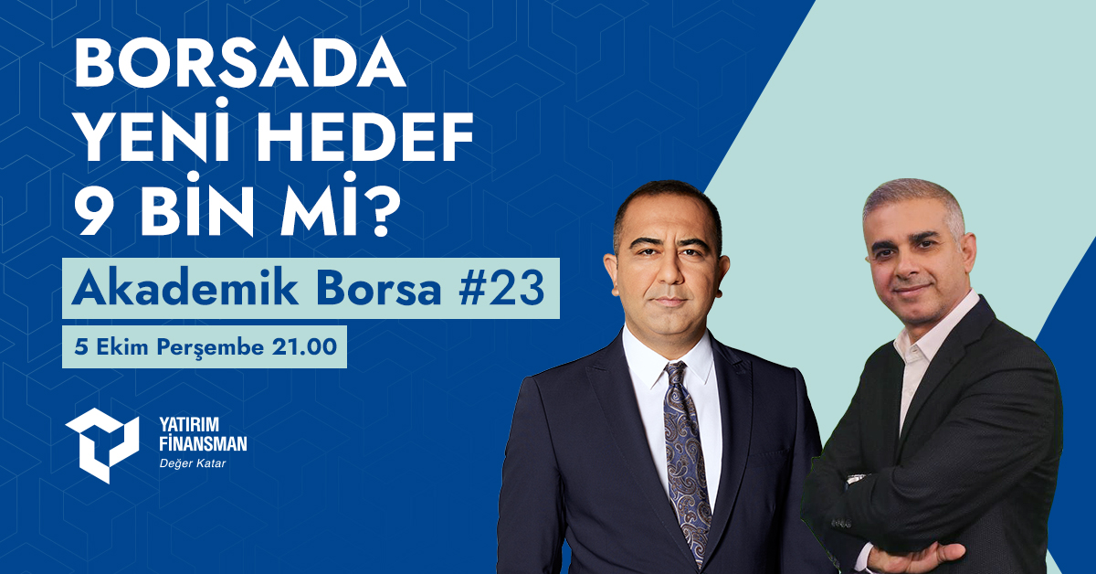 Akademik Borsa'nın yeni bölümü 21.00'da Yatırım Finansman Youtube kanalında.

Dr. <a href="/barisesen/">Dr. Barış Esen</a> ve Prof. Dr. <a href="/Yusuf_Kaderli/">Prof. Dr. Yusuf Kaderli</a> ile "Borsada yeni hedef 9 bin mi?" sorusunu cevaplayacağız. 

Kanalımıza abone olmak için tıklayın: youtube.com/c/YatirimFinan…