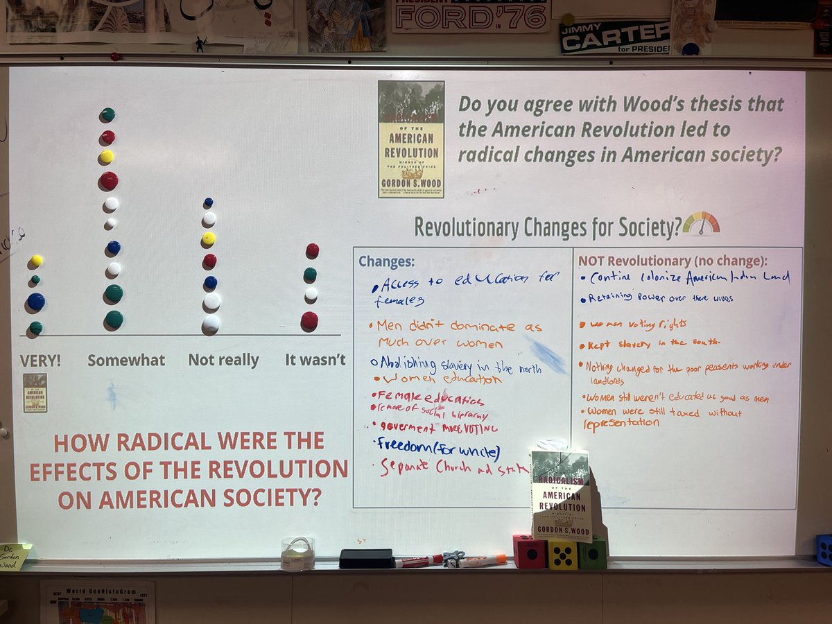 Amazed by my #APUSH students today! Fantastic debate! Quote of the day, “it’s hard to be impressed with Washington’s commitment to liberty when considering Oney Judge’s POV.”  Thank you ⁦⁦⁦<a href="/ericaadunbar/">you betta call me Dr. Dunbar</a>⁩ for your work! ‘Never Caught’ is a must for APUSH!