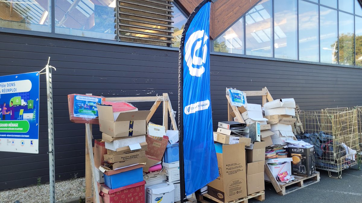 Belle opération de mutualisation interentreprises organisée par <a href="/GuerandeATL/">GUERANDE ATLANTIQUE</a> sur le site de Jardiland GUERANDE avec la <a href="/CCINantes/">CCI Nantes St Nazaire</a> <a href="/Mi_Delcroix/">Michelle DELCROIX</a>  <a href="/emmaus_france/">Emmaüs France</a> St Nazaire et l’appui de l’ADEME 2,5 tonnes récoltées.
Guérande atlantique, asso soutenue par <a href="/CCINantes/">CCI Nantes St Nazaire</a> <a href="/FarrouetPRO/">Fabienne ARROUET PRO</a>