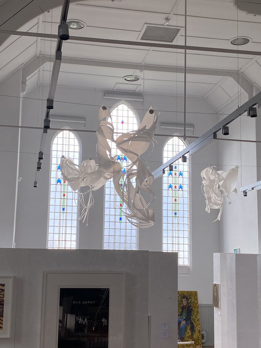 Setting up some amazing “Melodies” installations by the Ukrainian artist Nata Didenko #ILKON #Ilkeston #ILKONarts