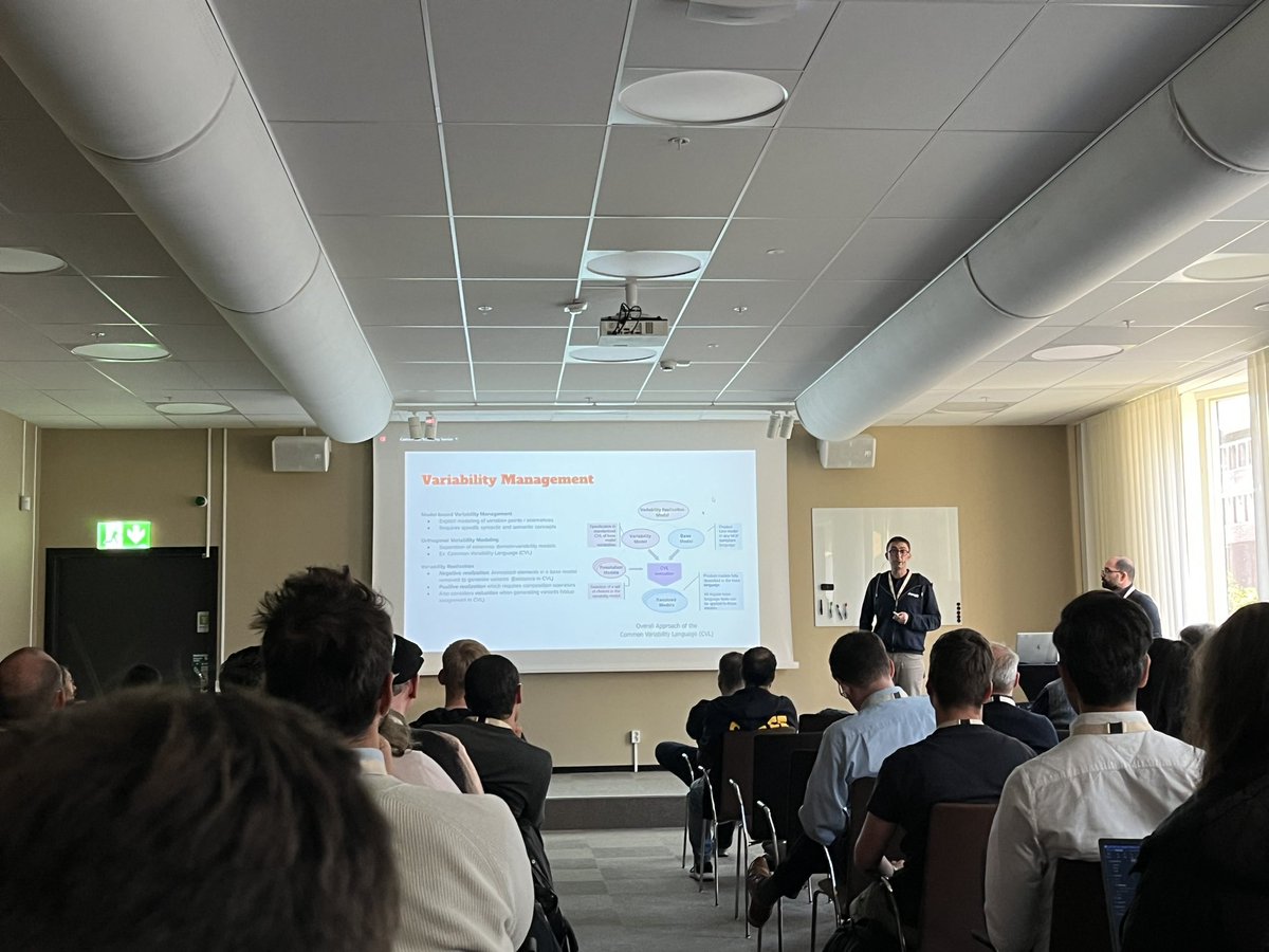 Stéphanie Challita (@stephaniechall1) on Twitter photo Great talk by <a href="/bcombemale/">Benoit Combemale</a> on the “Experience in Specializing a Generic Realization Language for SPL Engineering at Airbus” #modelsconf23 <a href="/modelsconf/">MODELS Conference</a>
<a href="/acherm/">Mathieu Acher</a> <a href="/barais/">S. N. Barai</a> <a href="/jmjezequel/">JM Jezequel</a> <a href="/DiverSE_inria/">DiverSE Team</a> Great talk by <a href="/bcombemale/">Benoit Combemale</a> on the “Experience in Specializing a Generic Realization Language for SPL Engineering at Airbus” #modelsconf23 <a href="/modelsconf/">MODELS Conference</a>
<a href="/acherm/">Mathieu Acher</a> <a href="/barais/">S. N. Barai</a> <a href="/jmjezequel/">JM Jezequel</a> <a href="/DiverSE_inria/">DiverSE Team</a>