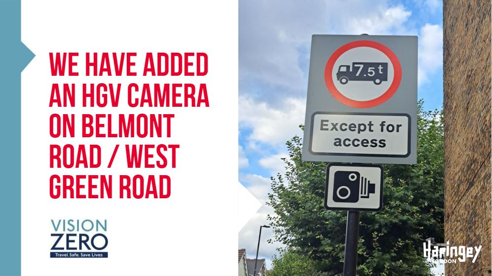 haringeycouncil's tweet image. We are installing cameras📸 across the borough to deter HGV drivers🚚 from using residential streets as shortcuts.

Residents tell us it’s noisy🔊, creates traffic issues🚛🚗🚴‍♂️ &amp;amp; is dangerous❗

We recently installed cameras on Belmont Road/West Green Road

#VisionZeroLDN