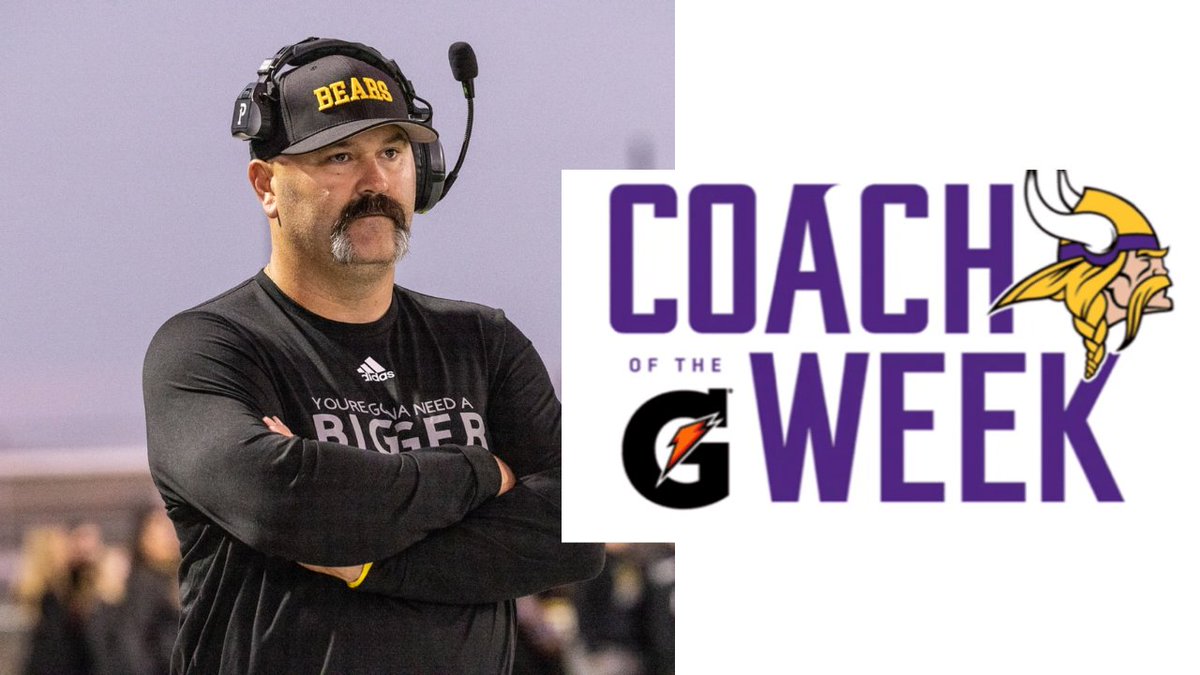 Congrats to Ben Halder of Byron, the Minnesota Vikings Week 5 High School Coach of the Week.

Story -> highschoolfootballamerica.com/ben-halder-of-… #playfootball #highschoolfootball #ThisIsHSFootball