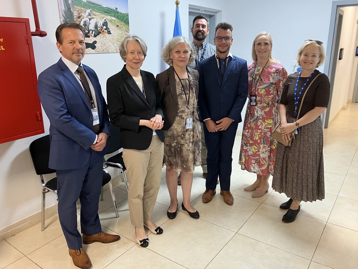 AnuSaarela's tweet image. Thank you for such an informative visit to ⁦@UNITAD_Iraq⁩ in #Baghdad #Iraq today. Your work is impressive and vitally important to promote #accountability for #ISIL crimes. #Finland 🇫🇮supports #UNITAD and is proud to see Finnish top experts among its staff #justice