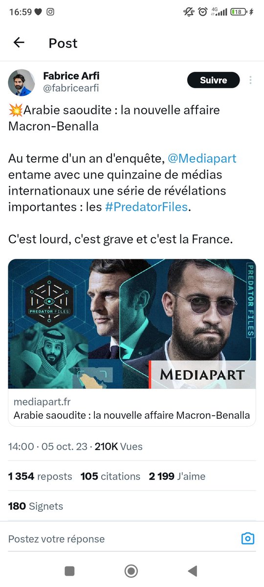 UnionPopulaire_'s tweet photo. Les médias français ne sont pas au courant apparemment ? RT pour informer tout le monde, c'est un scandale d'état ! #benala #PredatorFiles https://t.co/ctTOFXZMgz