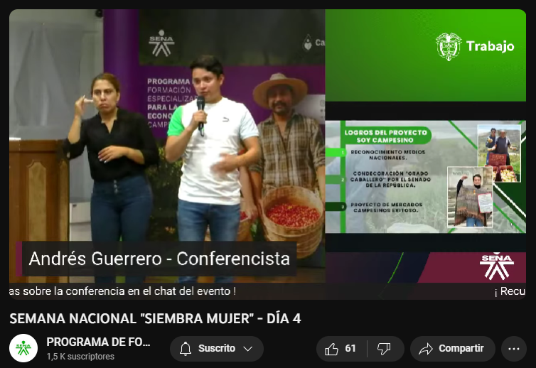 ConacedSena's tweet photo. #SENAConLasEmpresas #AEstaHora Inicia conferencia Precedida por Diego Guerrero, denominada “ Transformación digital en el campo” #SENAConLasEmpresas #MujerCampesina #SiembraMujer #PereiraCiudadSinPuertas https://t.co/kfUvlyjSVY
