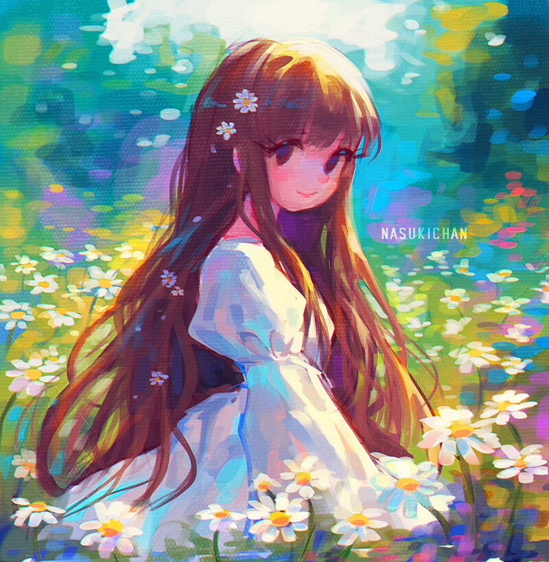 NasukiChan's tweet photo. color practice 🌼 
#illustration #art https://t.co/dvAqHPXqBD