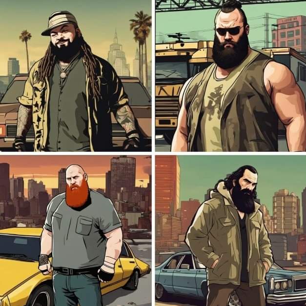 binron11's tweet image. Wyatt Family as GTA characters
❤#WyattFamily