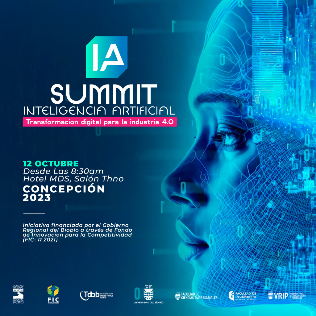 Summit Inteligencia Artificial: Transformación para la Industria 4.0. El 12 de octubre a las 08:30 am en Hotel MDS. Regístrate ahora y prepárate para una jornada llena de innovación. ¡Nos vemos allí! #IA #Industria4_0 #Concepción2023. eventospais.cl/sistema_ferial…