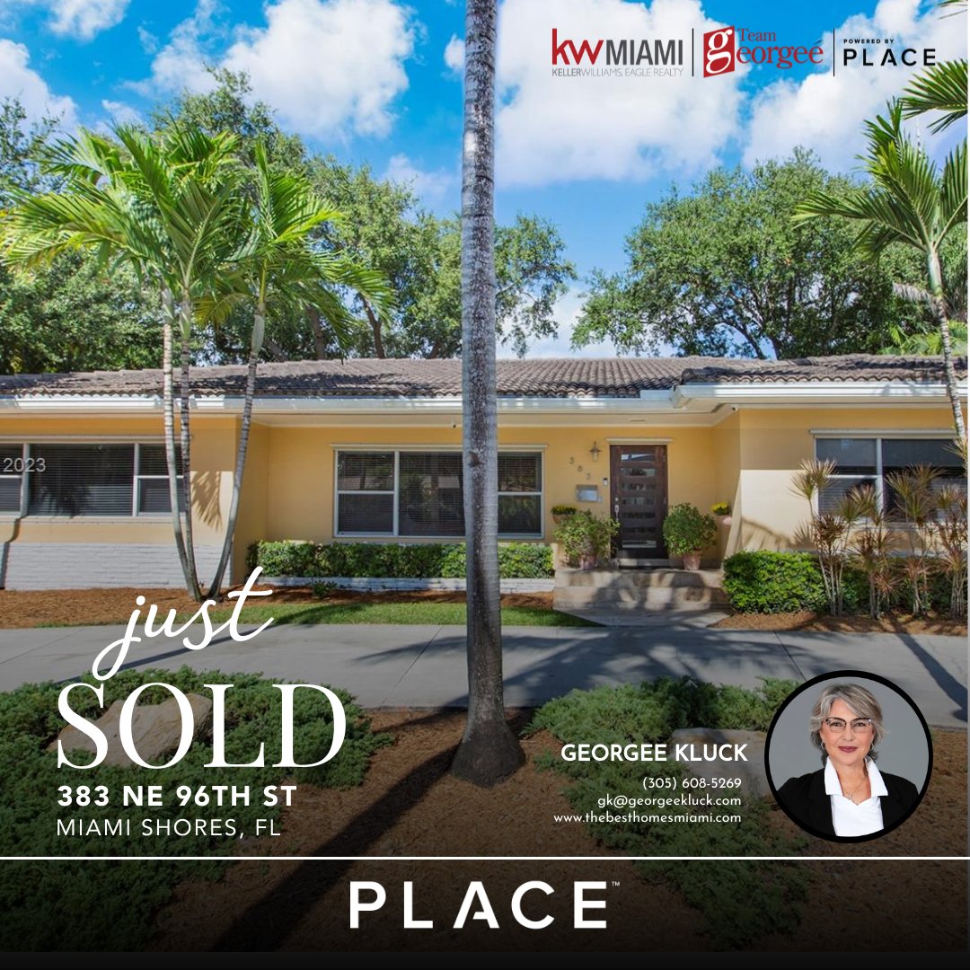 🎉🏡🥂 Congratulations to Georgee Kluck on successfully selling 383 NE 96th St, Miami Shores, FL 33138! Your expertise in real estate is second to none. Here's to many more incredible deals and satisfied clients in your future! 

#TeamGeorgee #JustSold #MiamiShores #RealtorLife